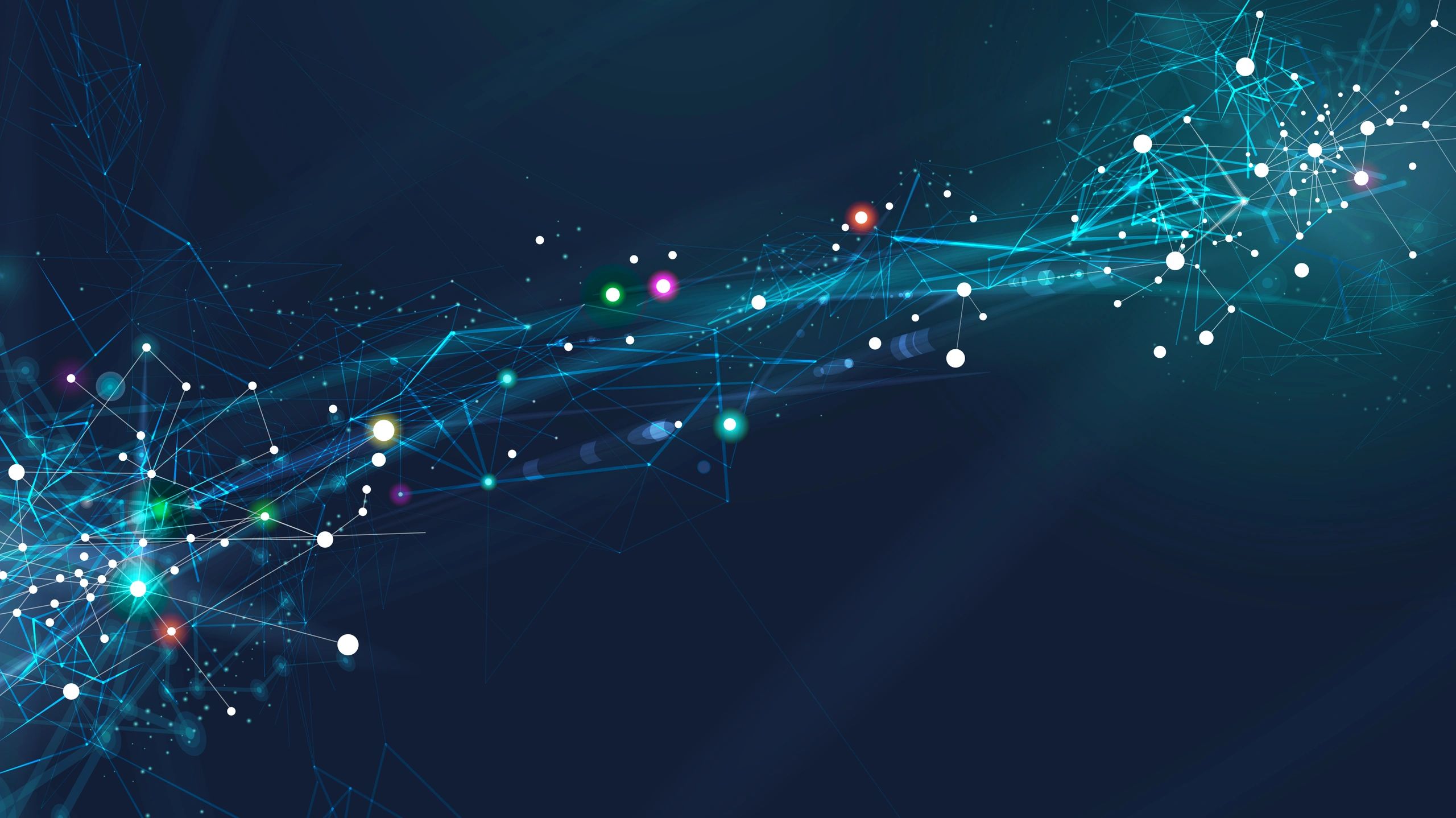 Abstract artificial intelligence network representing governed AI